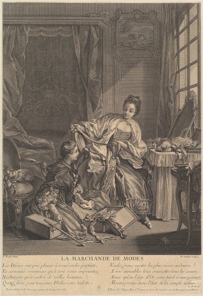 Obchodník s módou, 1746-55. od Rene Gaillard