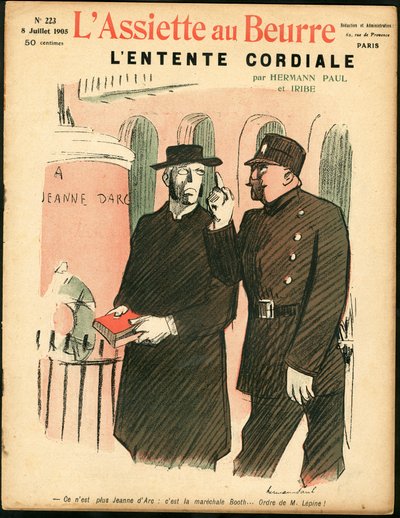 Obálka "" L’Plate au beurre"", číslo 223, satirické barvy od Rene George Hermann Paul
