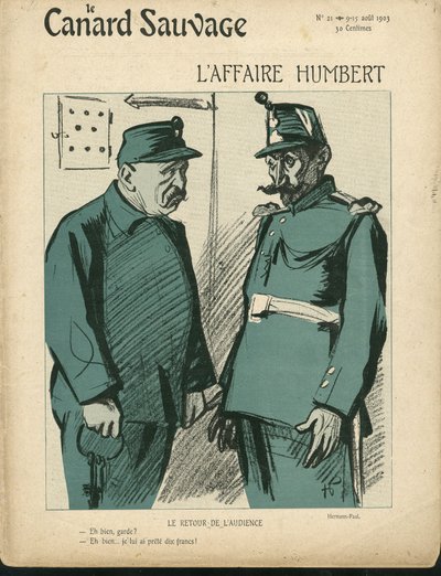 Ilustrace Hermann-Paul (1864-1940) pro obálku Le Canard Sauvage, č. 21 od Rene George Hermann Paul