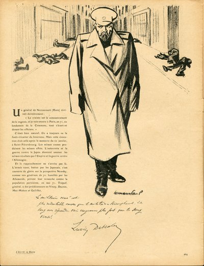 Máslový talíř, číslo 222, satirický v barvách od Rene George Hermann Paul