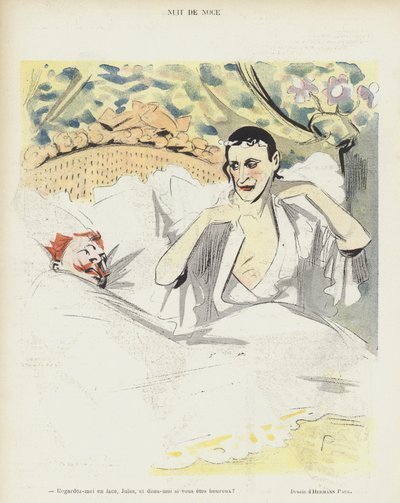 Svatební noc. Ilustrace pro Le Rire od Rene George Hermann Paul