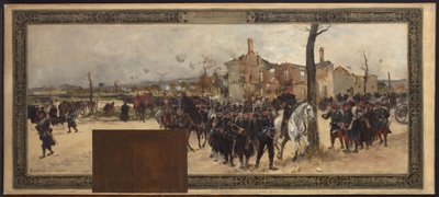 Skica kabinetu prefekta na pařížské radnici: Vnější obrana od Rene Joseph Gilbert