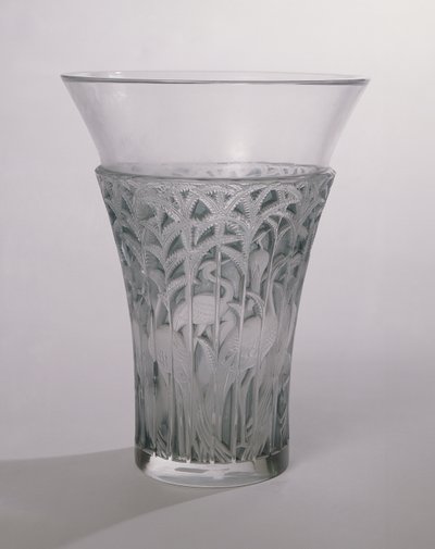 Ibis Vase, 1934 (matné a modré sklo) od Rene Jules Lalique