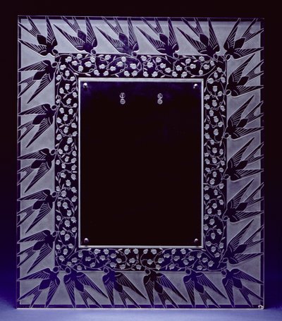 Zrcadlový rám Muguet et Hirondeues (sklo) od Rene Jules Lalique