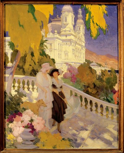 Procházka na terase kasina Monte Carlo od Rene Lelong