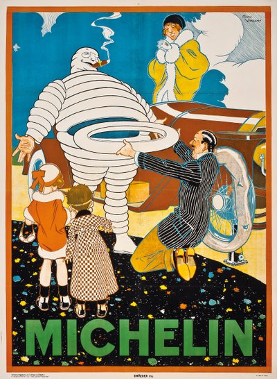 Reklamní plakát pro Michelin, c. 1925 od Rene Vincent