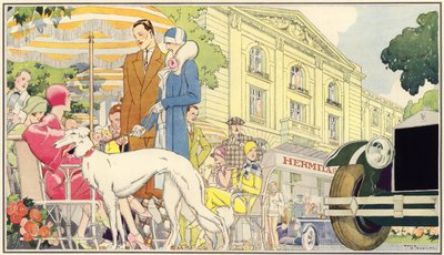 Čaj v hotelu Hermitage, Le Touquet od Rene Vincent