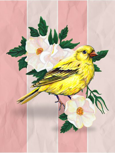 Žluté divoké růže od Renee Machan Cottagecore Artist