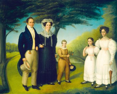 Dr. John Safford a rodina, c. 1830. od Reuben Rowley