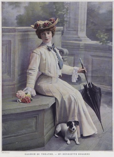 Henriette Roggers , francouzská herečka (barevné foto) od Reutlinger Studio