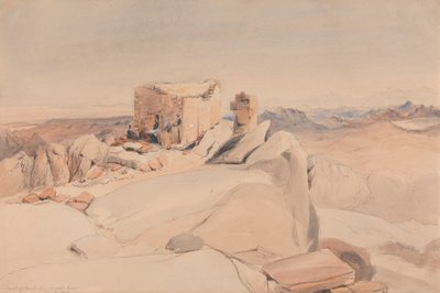 Summit Mount Sinai nebo Jebel Musa od Rev. Edward Thomas Daniell