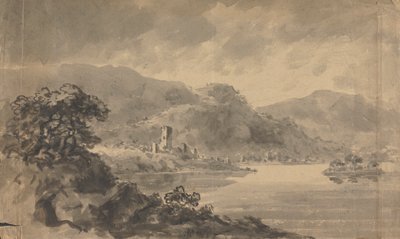 Krajina s řekou, hradem a horami od Rev. William Gilpin