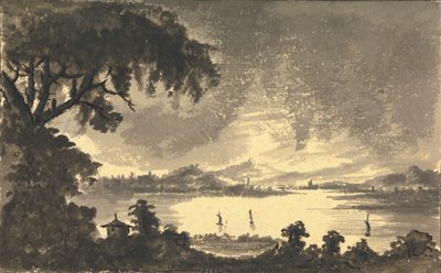 Řeka Forth s městem a hradem Stirling v dálce od Rev. William Gilpin