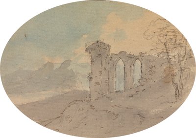 Pohled na zříceninu hradu od Rev. William Gilpin
