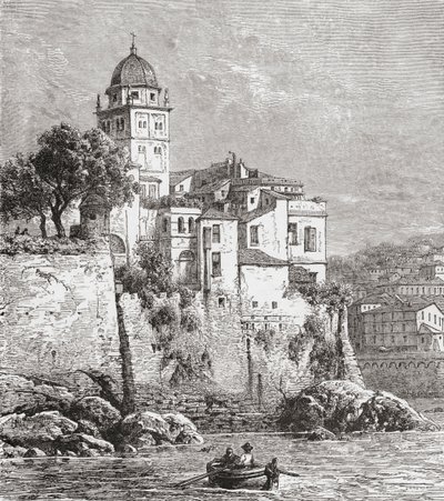 Arzenál v Janově v severní Itálii na konci 19. století. Z knihy Italian Pictures by Rev. Samuel Manning, vydané kolem roku 1890. od Reverend Samuel Manning