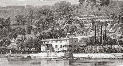 Ostrov Palmaria naproti La Spezzia v Itálii na konci 19. století. Z knihy Italian Pictures by Rev. Samuel Manning, vydané kolem roku 1890. od Reverend Samuel Manning