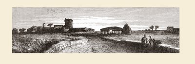Krajina poblíž Ostie v Římě, Itálie, na konci 19. století. Z knihy Italian Pictures od Rev. Samuela Manninga, vydané kolem roku 1890. od Reverend Samuel Manning