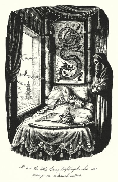 Hans Christian Andersen: Slavík (litho) od Rex (after) Whistler