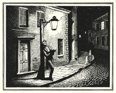 Hans Christian Andersen: The Old Street Lamp (litho) od Rex (after) Whistler