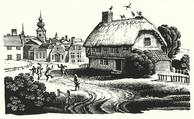 Hans Christian Andersen: Čápi (litho) od Rex (after) Whistler