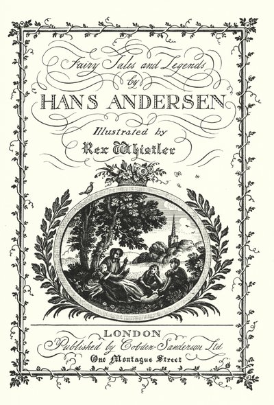 Titulní strana pro Pohádky a legendy od Hanse Andersena (litho) od Rex (after) Whistler
