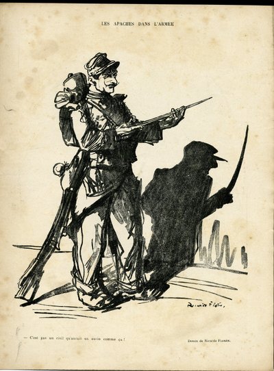 Ilustrace Ricardo Flores (1878-1918) v Le Lire, 22/01/10 - Apaches in the Armee - Apaches proxenetes - Shadow/light od Ricardo Flores