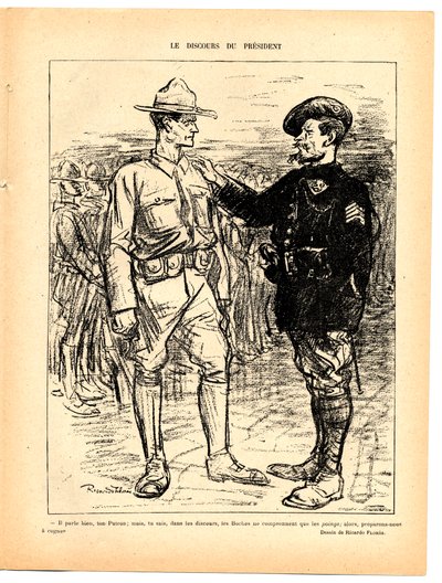 Červený smích, satirický v N & B od Ricardo Flores
