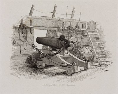 12 Pounder Carronade od Brig of War od John Pardon