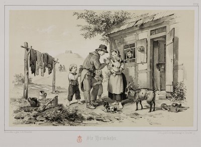 Horník se vrací domů, Německo, c 1851 od John Pardon