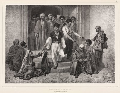 Tataři vycházející z mešity, Baghtcheh-Sarai, Krym od John Pardon