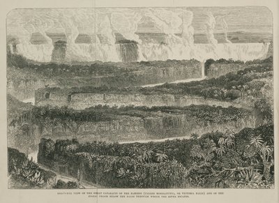 Viktoriiny vodopády, Afrika, c 1855 od John Pardon