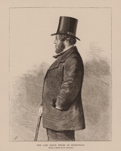 Zesnulý baron Meyer De Rothschild (rytina) od Richard (after) Dighton