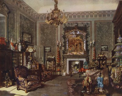 Čínská místnost Chippendale Queen Mary, Buckingham Palace, Londýn (Color Litho) od Richard (after) Jack