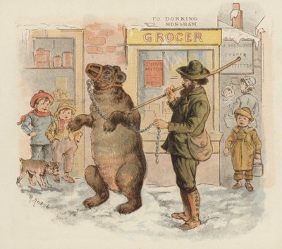 Hrající medvěd (barva litho) od Richard Andre