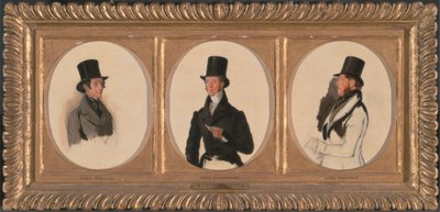 Studie k portrétům lorda Eglintona, lorda Douglase a lorda Stradbroka na „Coursingovém setkání Waterloo Cup“ (v Walker Art Gallery), 1840 od Richard Ansdell