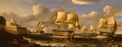 H.M.S.Queen ve Valettě / Obraz R.B.Spencera, 1848 od Richard B. Spencer