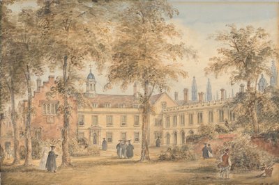 Trinity Hall ze zahrady, Cambridge od Richard Banks Harraden