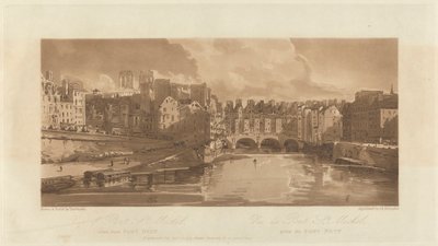 Pohled na Pont St. Michael, pořízený z Pont Neuf, 1803 od Richard Banks Harraden
