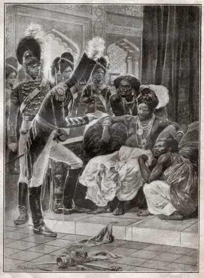 Kolonialismus na Srí Lance. (rytina od Richard Caton (after) Woodville