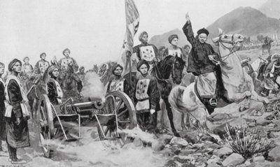 Čínsko-japonská válka od Richard Caton II (after) Woodville