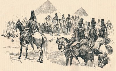 Napoleon Buonaparte v bitvě u pyramid, 1798, 1884 od Richard Caton II Woodville