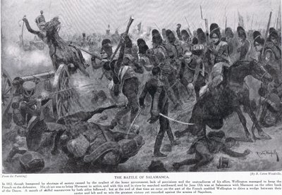 Bitva o Salamanku, ilustrace z „Hutchinsonových dějin národů“ od Richard Caton Woodville