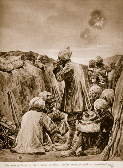 Bylina míru ve válečných zákopech, 1914-19 od Richard Caton Woodville