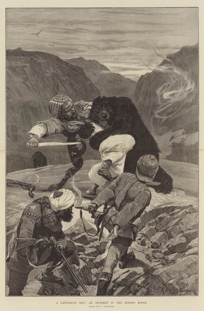 Nebezpečné objetí, incident v Hindoo Koosh od Richard Caton Woodville junior