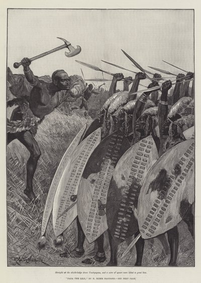 Nada the Lily, od H Rider Haggard od Richard Caton Woodville junior