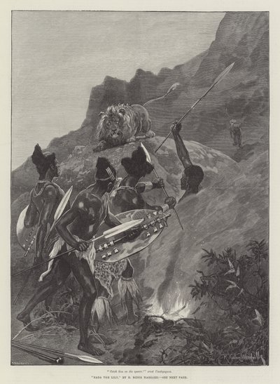 Nada the Lily, od H Rider Haggard od Richard Caton Woodville junior