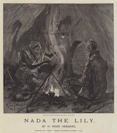 Nada the Lily, od H Rider Haggard od Richard Caton Woodville junior