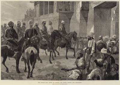 Afghánská válka, vstup generála sira Samuela Browna do Jellalabadu od Richard Caton Woodville junior