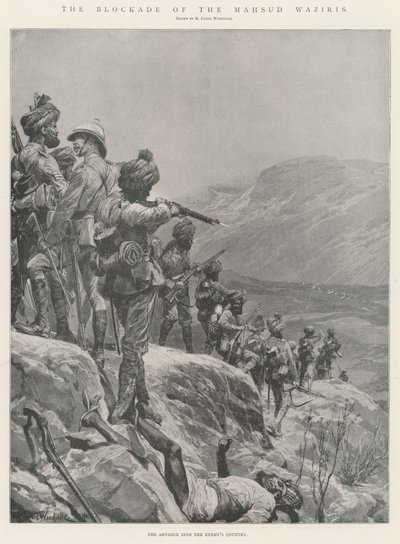 Blokáda Mahsud Waziris od Richard Caton Woodville junior