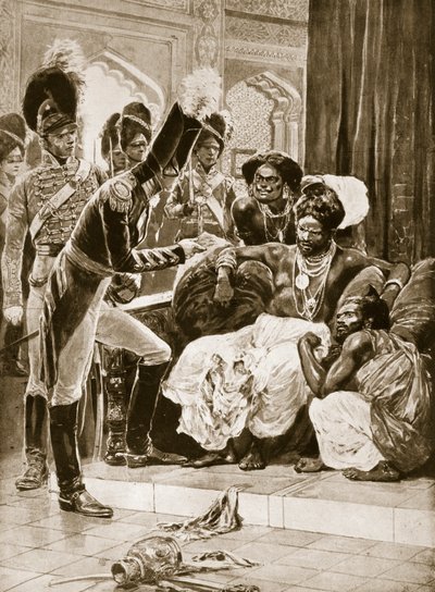 Britové na Cejlonu, ilustrace z knihy "Hutchinson